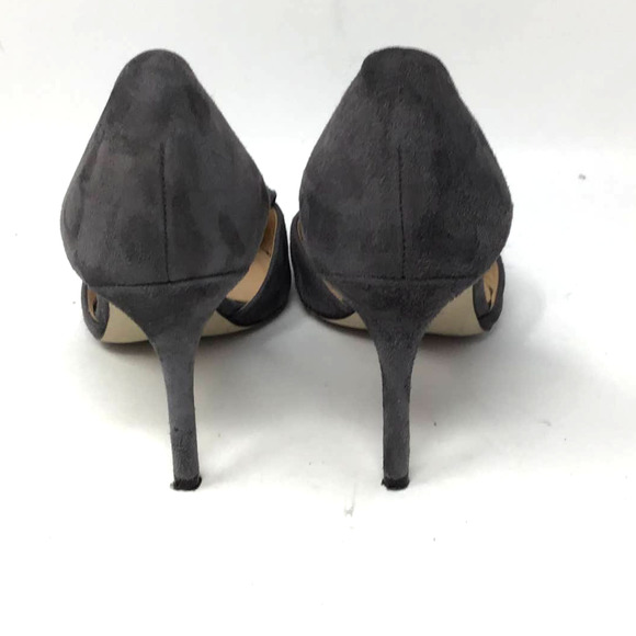 J. Crew Suede  Medium Gray Fringed heels in a women size  7.5 Made in Italy - Picture 4 of 6